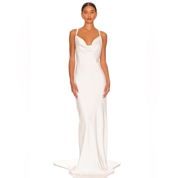 REVOLVE CROSS BACK BIAS GOWN - Picture 2 of 6